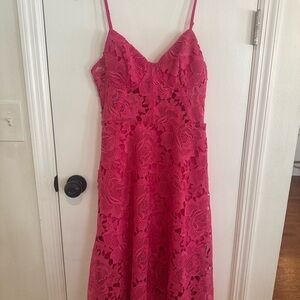 Elegant Pink Lace Dress